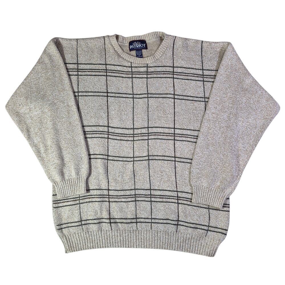 (XL) USA Made Patriot Plaid Knit Sweater
